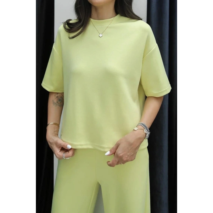 Tshirt alt üst modal takım sarı