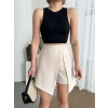 İki düğmeli şort etek S24046