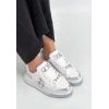 Ceans Beyaz Cilt Bağcıklı Spor Ayakkabı