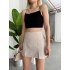 Çift yırtmaklı şort etek