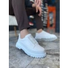 KB-703 Kuback Beyaz Cilt Lastikli Günlük Erkek Ayakkabı