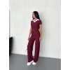 Ottoman kumaş beyaz gömlek yaka takım s4142