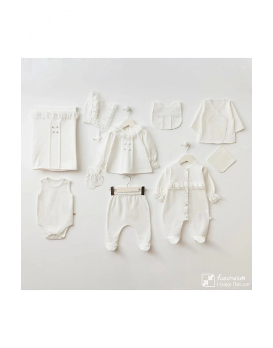 Miniycool 10009 Mnz Marka Elegant Yeni Doğan Hastane Çıkışı Kız 10lu Set