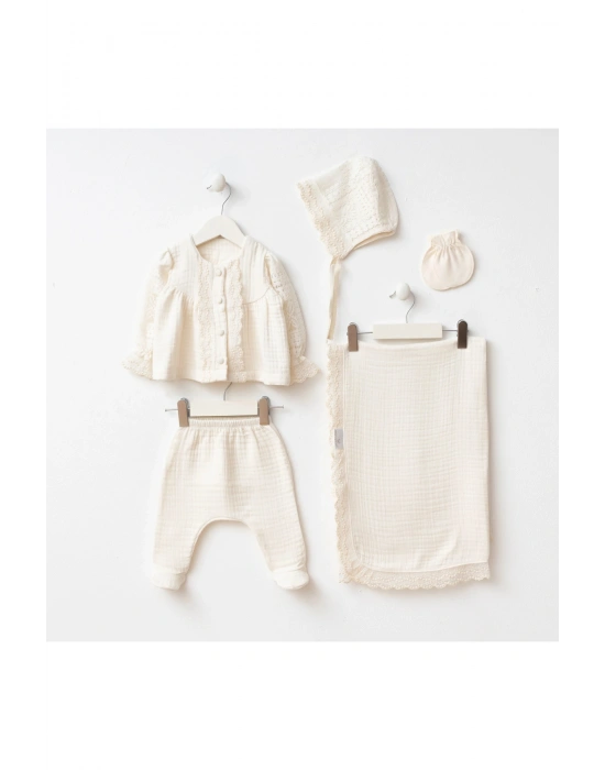Miniycool 6015 Mnz Marka Müslin Zıbın Kutulu Set 0-3 Ay
