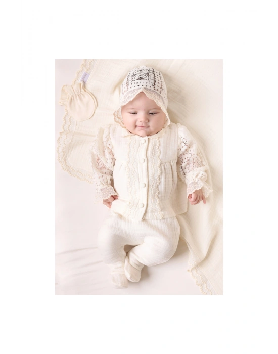 Miniycool 6015 Mnz Marka Müslin Zıbın Kutulu Set 0-3 Ay