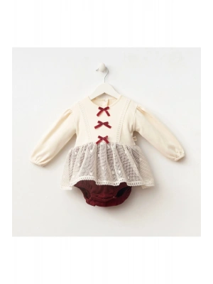 Miniycool 9009 Mnz Marka Olivia Romper Tulum Kız 3-9 Ay Kız