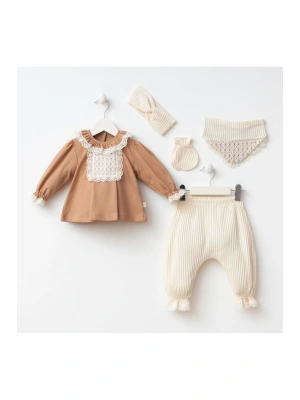 Miniycool 7094 Mnz Marka Barbara Bebek Yeni Doğan Hastane Çıkışı Kız 5li Set