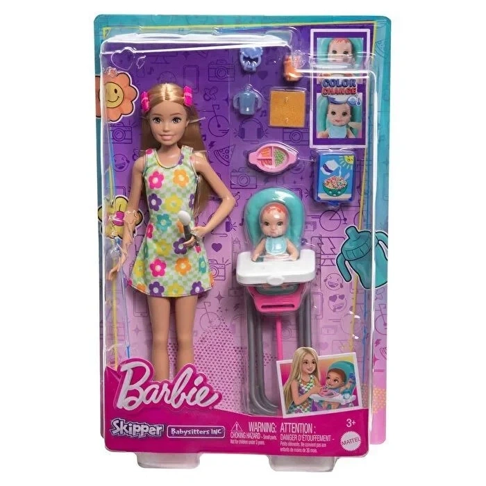 Mattel Barbie Skipper Sarı Saçlı Bebek HTK35