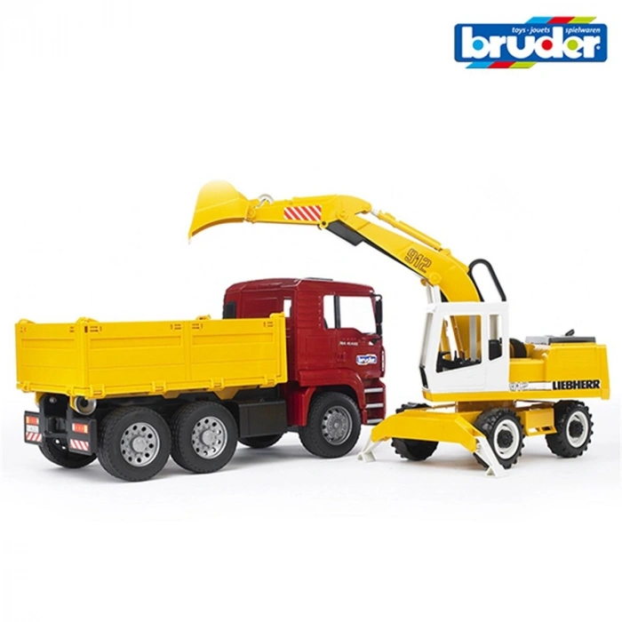 Bruder Man Kamyon ve Liebherr Ekskavatör 02751
