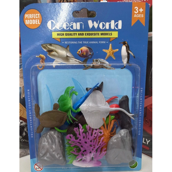 Seher Plastik Figür 12 Deniz Hayvanı Ve 1 Ağaç HY7