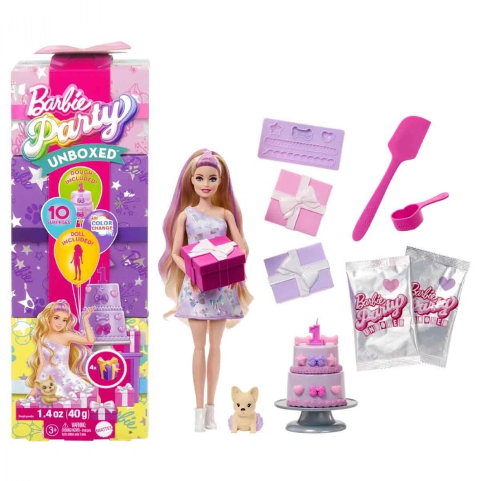 Barbi̇e Party Unboxed Köpeğimin Doğum Günü Serisi