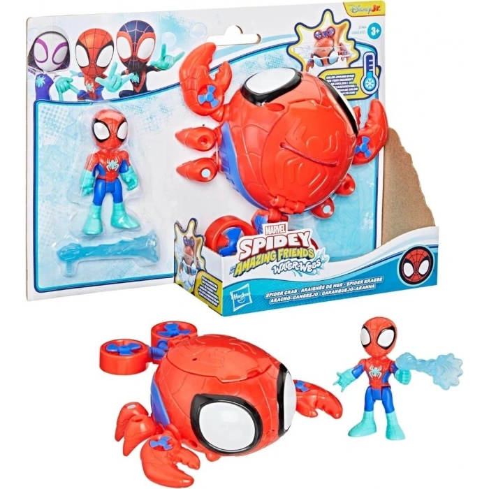 Marvel Spidey and His Amazing Friends Water Webs Spider-Crab Figür Seti