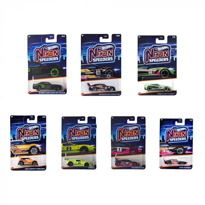 Mattel HW Neon Yarışlar Temalı Arabalar HLH72