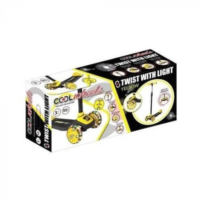 Furkan Cool Wheels Işıklı Twist Scooter Sarı 58925