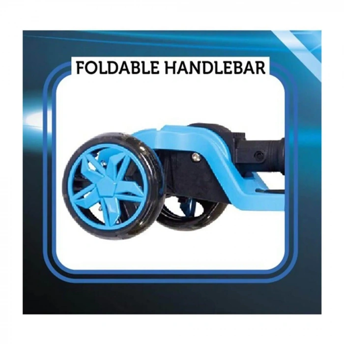 Furkan Cool Tulpar Işıklı Katlanır Scooter Mavi