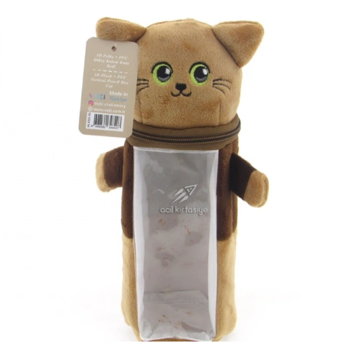 Vuki Şekilli Peluş Kalem Kutu Kedi 0126-05