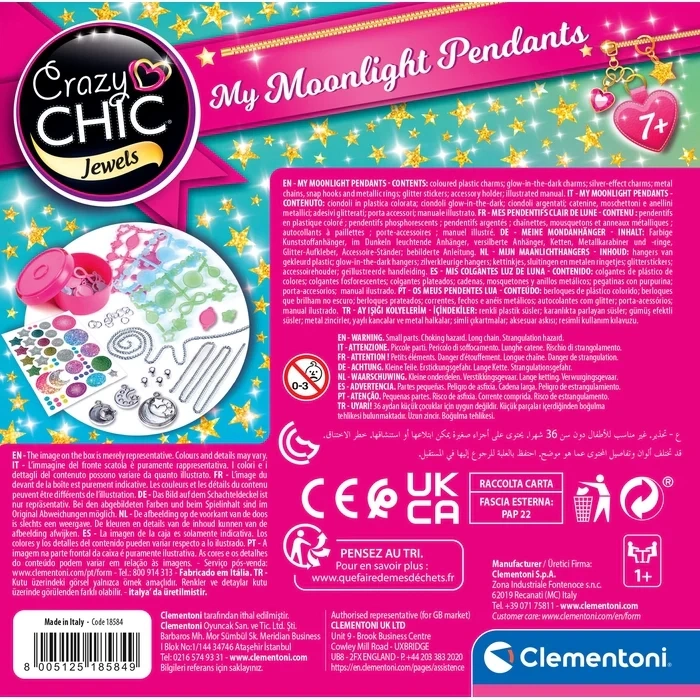 Clementoni Crazy Chic Ayışığı Kolyeler 18584