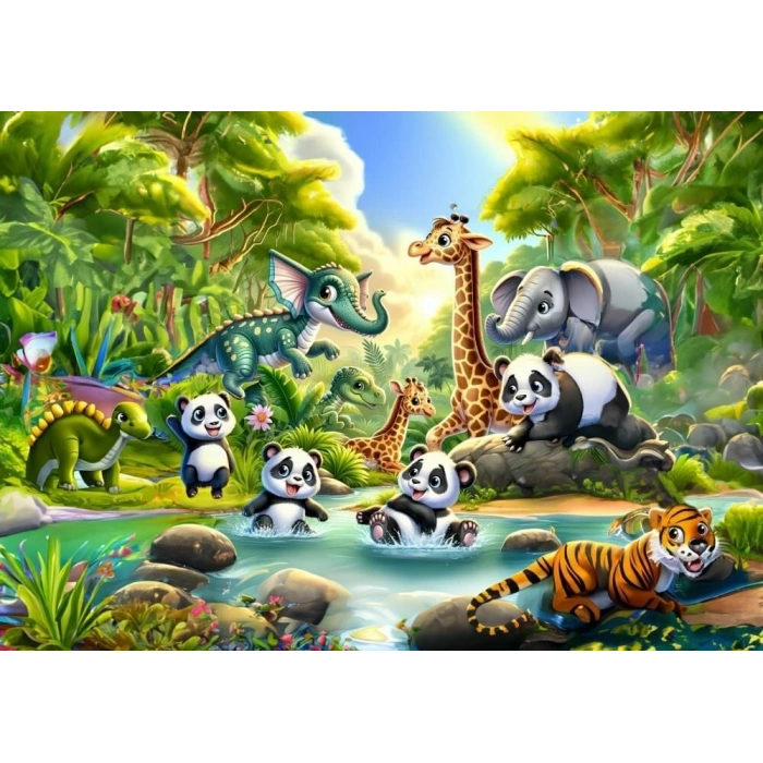 PANDALARIN BANYO KEYFİ 50 PARÇA PUZZLE ART KIDS
