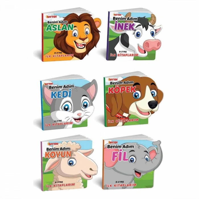 DIYTOY BEN KIM HAYVANLAR 6LI KİTAP SET