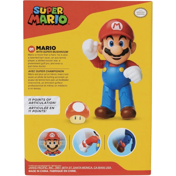 NİNTENDO SUPER MARİO FİGÜRÜ MARİO 10 CM