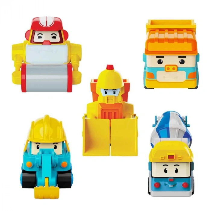 ROBOCAR POLİ MİNİ İNŞAAT ARAÇLARI 5Lİ SET