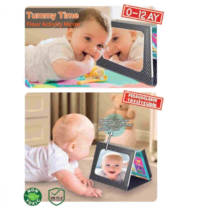 TUMMY TIME AYNALI ZEKA KARTLARI 0-12 AY -