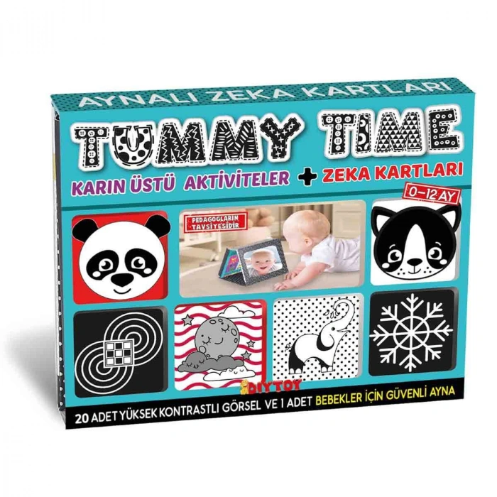 TUMMY TIME AYNALI ZEKA KARTLARI 0-12 AY -