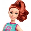 Barbie Bebek Forması ve pileli mor eteğiyle kızıl saçlı Barbie Fashionistas bebek