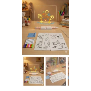 Led Işıklı Çizim ve Boyama Tahtası