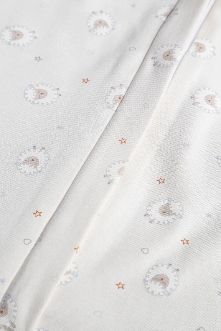 Kuzucuk Desen Yün Çift Katlı Kolsuz Uyku Tulumu - Bej