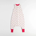 Ayıcıklı Desen Yün Çift Katlı Kolsuz Uyku Tulumu - Fuşya