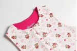 Ayıcıklı Desen Yün Çift Katlı Kolsuz Uyku Tulumu - Fuşya