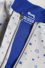 Yıldız 2 Desen Yün Çift Katlı Kolsuz Uyku Tulumu - Mavi