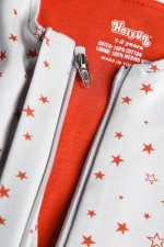 Yıldız Desen Yün Çift Katlı Kolsuz Uyku Tulumu - Turuncu