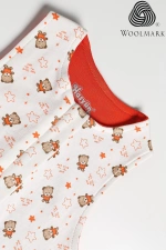 Ayıcıklı Desen Yün Çift Katlı Kolsuz Uyku Tulumu - Turuncu