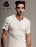 Erkek Kısa Kollu Yün Fanila