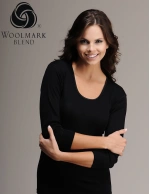 Kadın Siyah Ribana Biyeli Yün Uzun Kollu