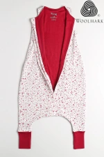 Yıldız Desen Yün Çift Katlı Kolsuz Uyku Tulumu - Fuşya