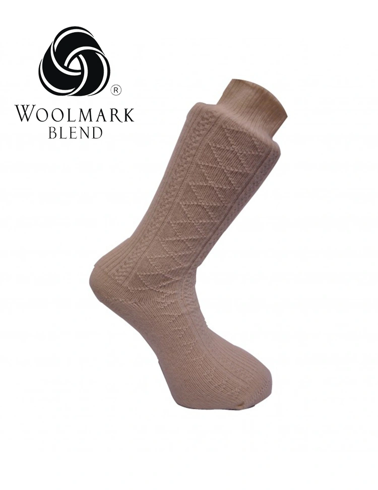 Erkek Kabartma Kalın Yün Çorap