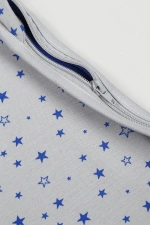 Yıldız Desen Yün Çift Katlı Ayaksız Uyku Tulumu - Mavi