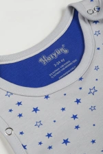 Yıldız Desen Yün Çift Katlı Ayaksız Uyku Tulumu - Mavi