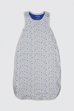 Yıldız Desen Yün Çift Katlı Ayaksız Uyku Tulumu - Mavi