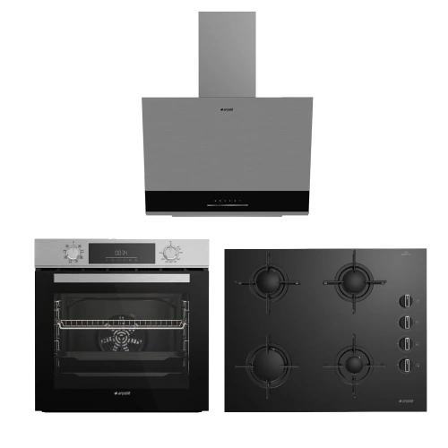 Arçelik Eğimli Davlumbazlı Inoks Ankanstre Set