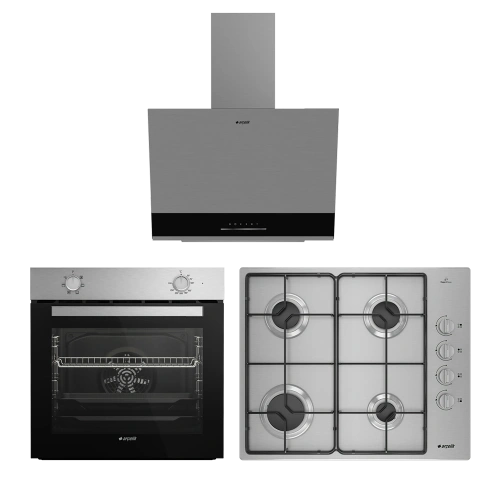 Arçelik Eğimli Davlumbazlı Inoks Ankanstre Set