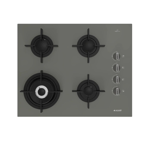 Arçelik OCD T 651 DWG Gri Cam Ankastre Ocak