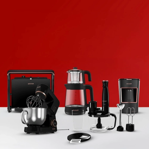 Arçelik Siyah Mutfak Makineli Resital Set