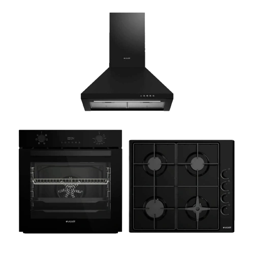 Arçelik Siyah Yeni Ekonomik Ankastre Set