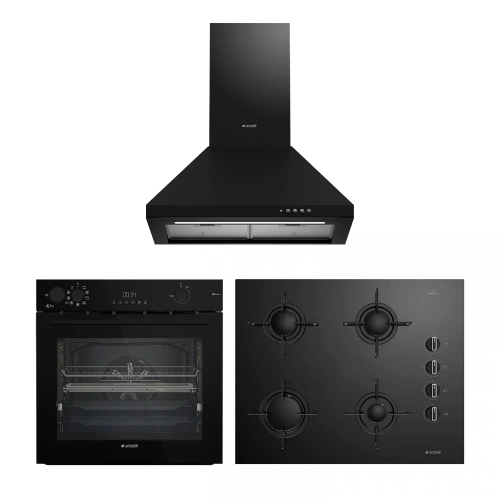 Arçelik Smart Siyah Ankastre Set