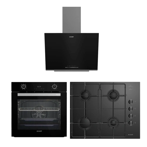 Arçelik Smart Siyah Ankastre Set