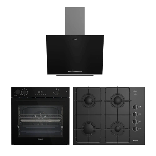 Arçelik Smart Siyah Ankastre Set